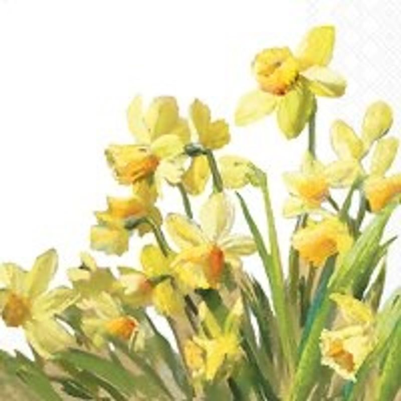 Servietter kaffe golden daffodils