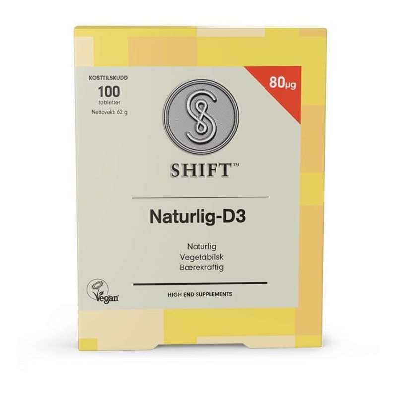 Shift Naturlig D-3 80mcg 100 tabl