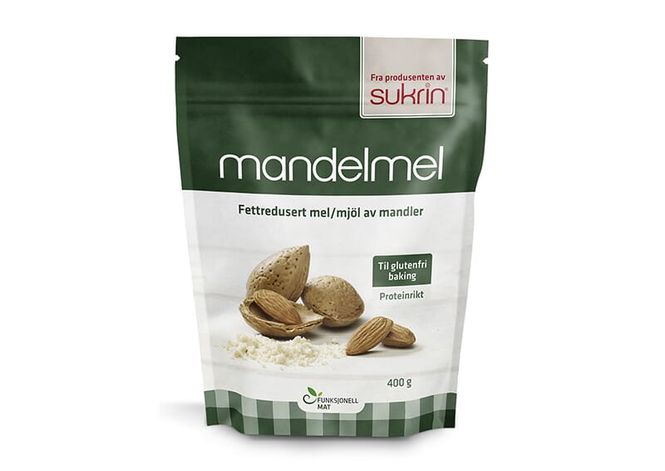 Hovedbilde Sukrin fettredusert mandelmel 400g