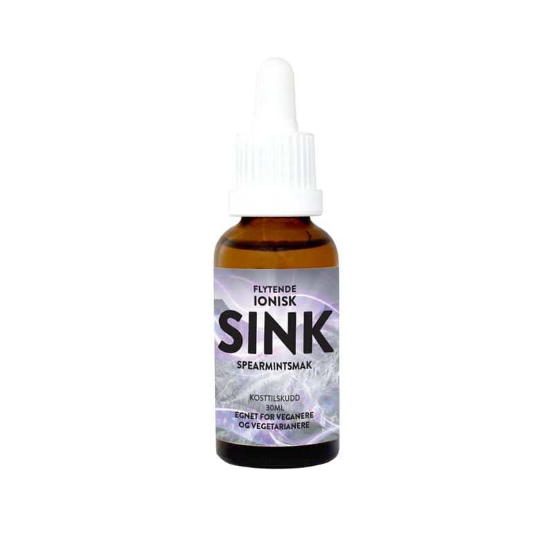 Flytende ionisk sink med spearmintsmak 30ml vegansk