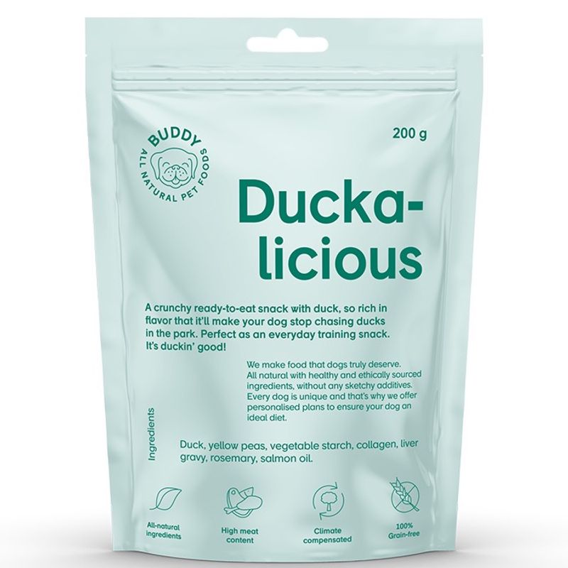 Pet Buddy semi moist snack Duck med Rosmarin 