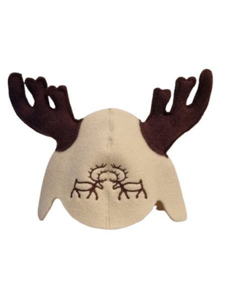 Hovedbilde Bastu/isbading hatt - Reinsdyrhorn 100% ull 