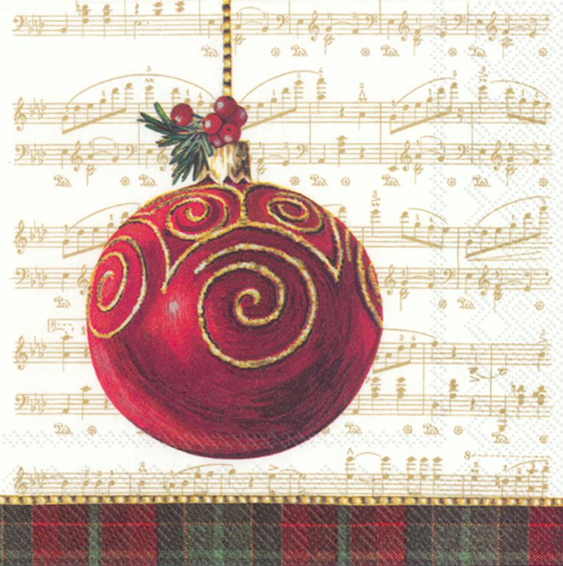 Servietter Christmassy Decoration Red Lunch