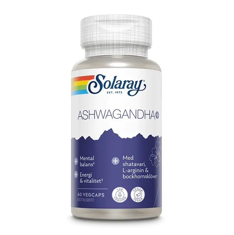 Solaray Ashwagandha+ 60 kapsler