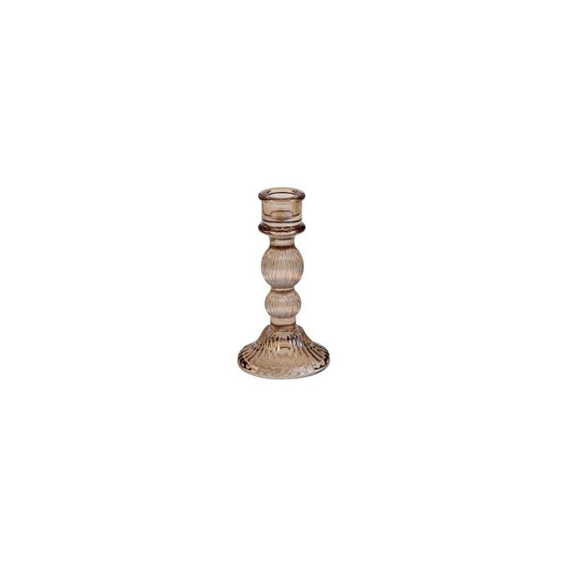 Lysestake Ø:8 H:15 cm, transparent brun