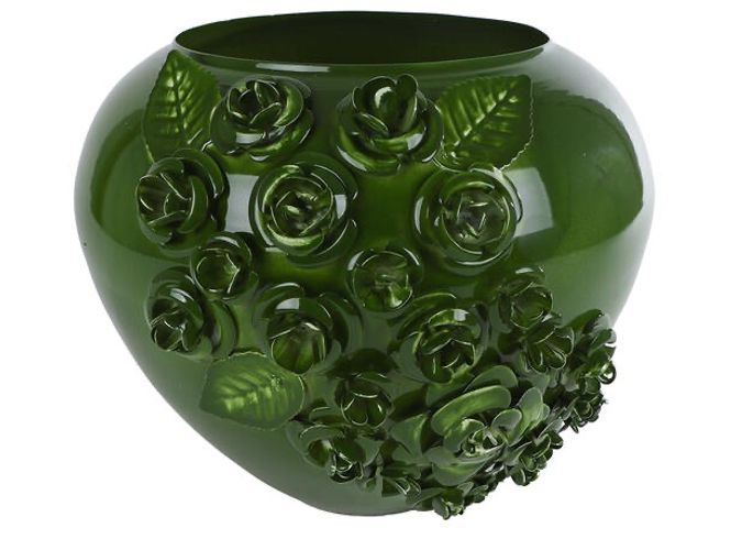 Hovedbilde Potte blomster metall grønn 23x24x20,3cm