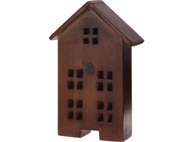 Hovedbilde Hus mangotre mørk brun 12x5x18,5cm