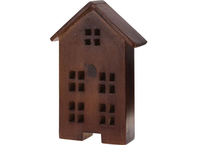 Hus mangotre mørk brun 12x5x18,5cm