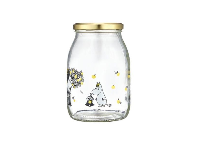 Mummi glasskrukke + 4 klistremerker