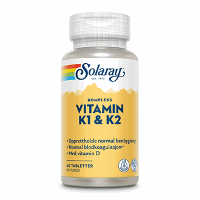 Hovedbilde Solaray vitamin K kompleks 60 tabletter