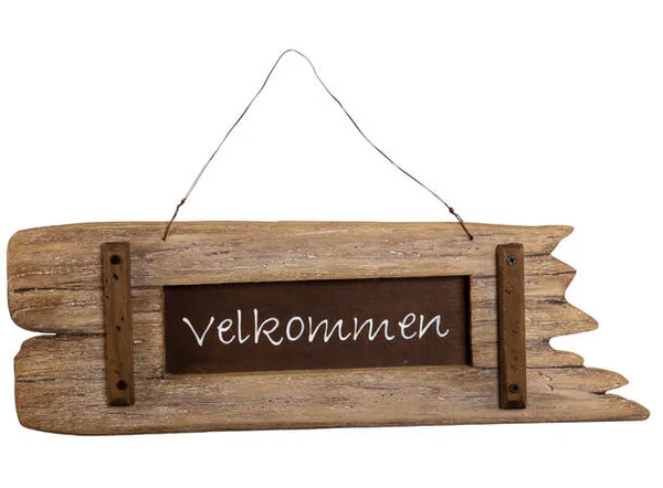 Hovedbilde Dørskilt Velkommen tre i natur 54x18,5cm