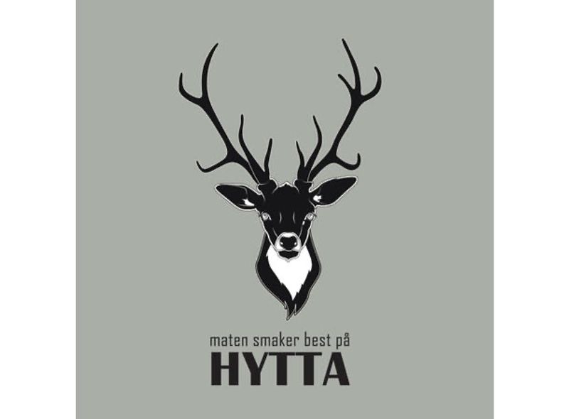 Serviett lunsj 20 stk Maten hytta grå