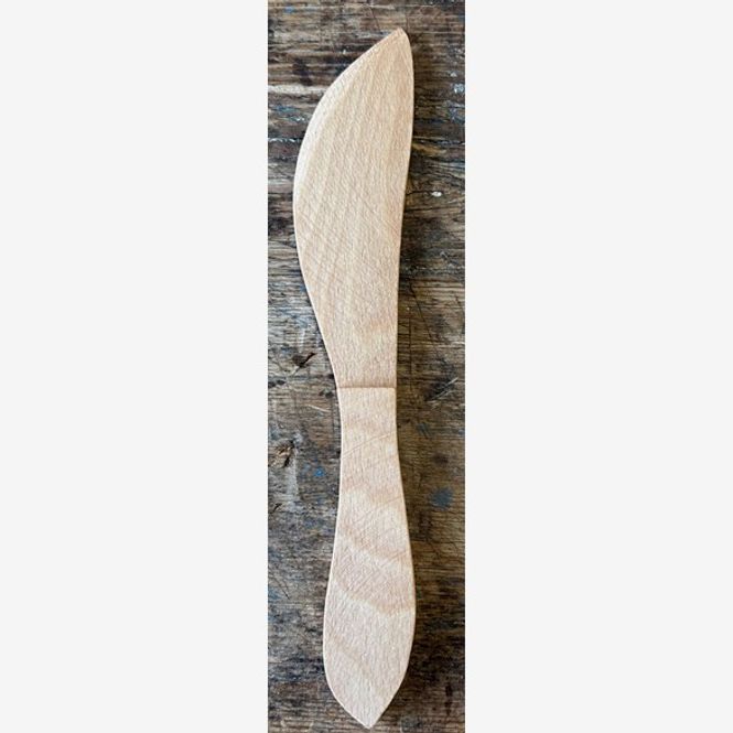 Hovedbilde Smørkniv i oljet bøk, L:19 cm