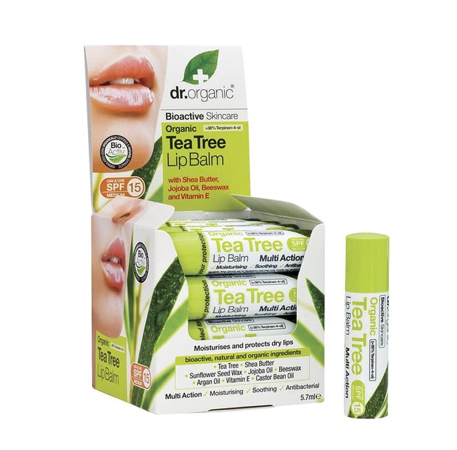 Hovedbilde Dr. Organic tea treeolje leppepomade 5,7ml