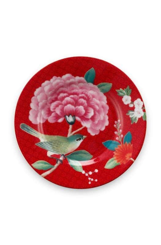 PiP Blushing Birds Rød, Asjett 12 cm