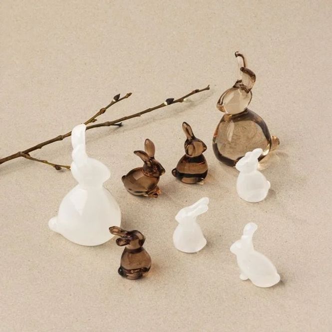 Hovedbilde Hare Hvit 11 cm Glass