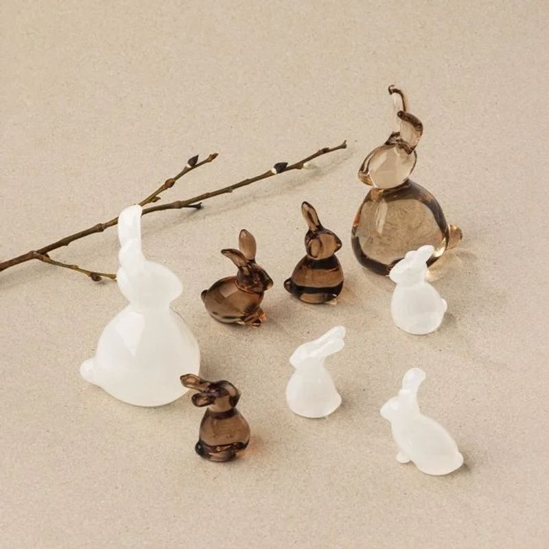 Hare Hvit 11 cm Glass