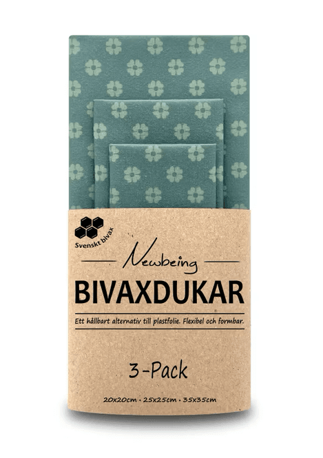 Hovedbilde Bivoksduker 3-pk, Blå Blomst