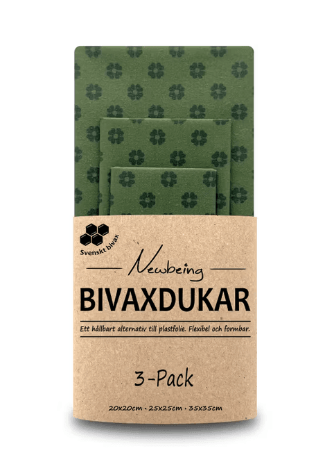 Hovedbilde Bivoksduker 3-pk, Grønn Blomst