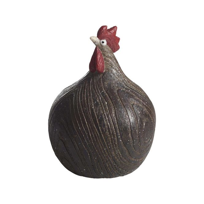 Hovedbilde Høne Woodie, mørk, H:13 cm