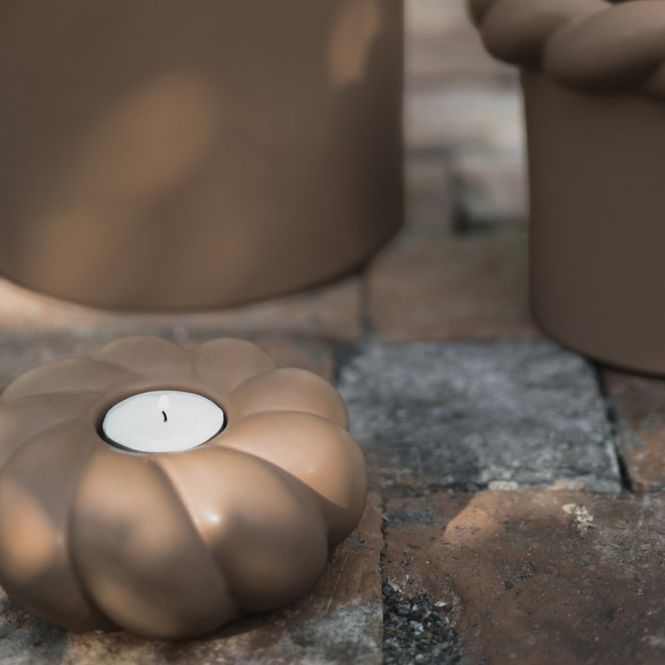 Hovedbilde Twine Candle holder - Nougat 