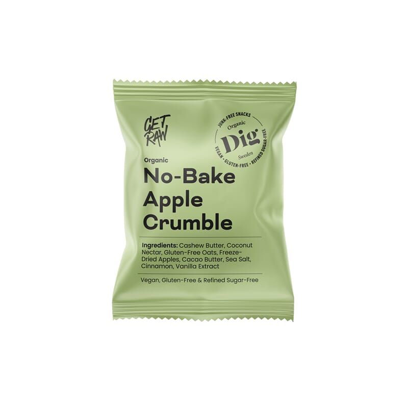 Get Raw økologisk eplepai smuldrepai bar 35 g