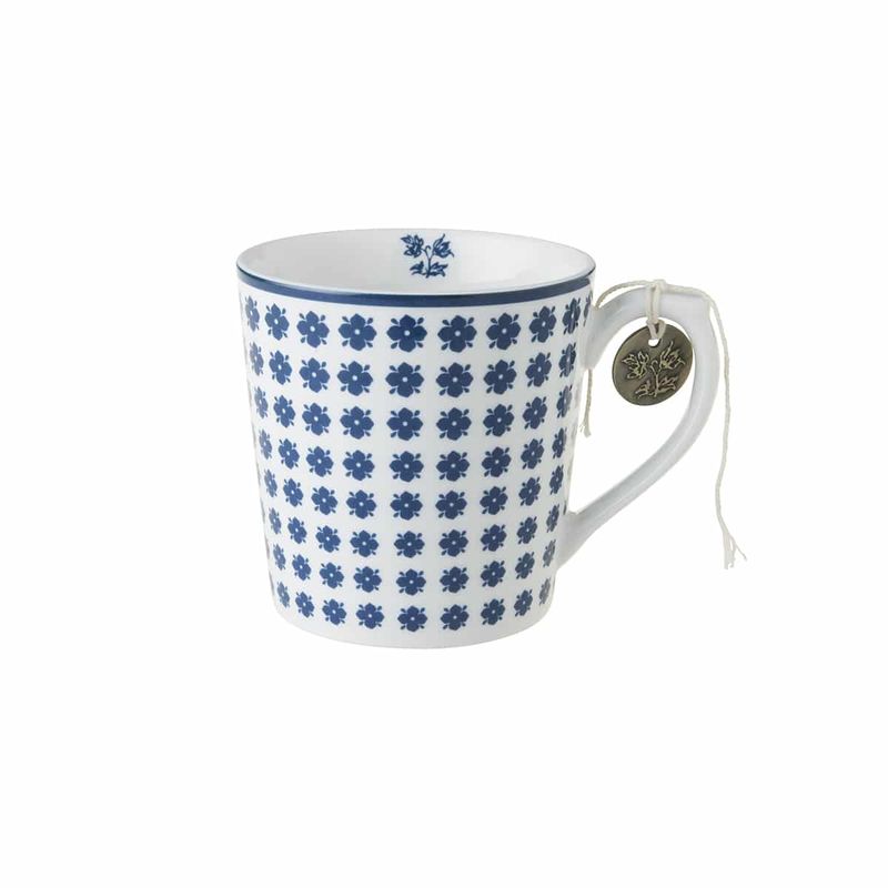 Laura Ashley Humble Daisy Blå/hvit Krus, stort