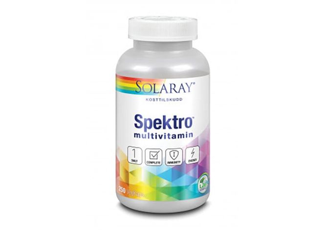 Hovedbilde Solaray Spektro multivitamin med jern 250 kapsler