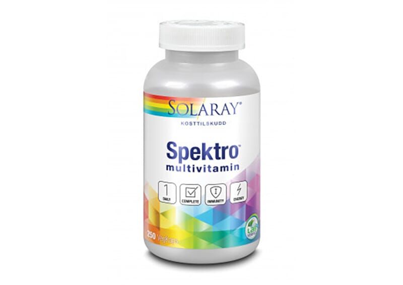 Solaray Spektro multivitamin med jern 250 kapsler
