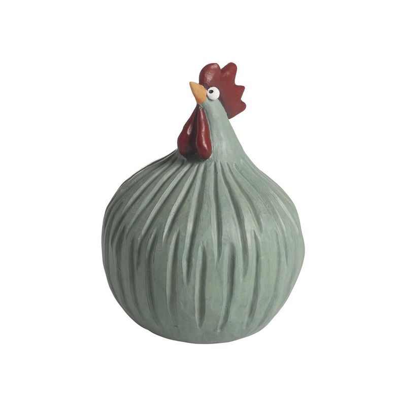 Høne Retro, grønn, H:12,5 cm