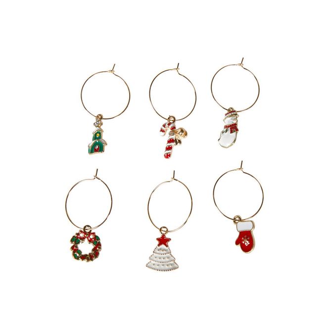 Hovedbilde Charms julemotiv, 6 stk, 5x3 cm, metall