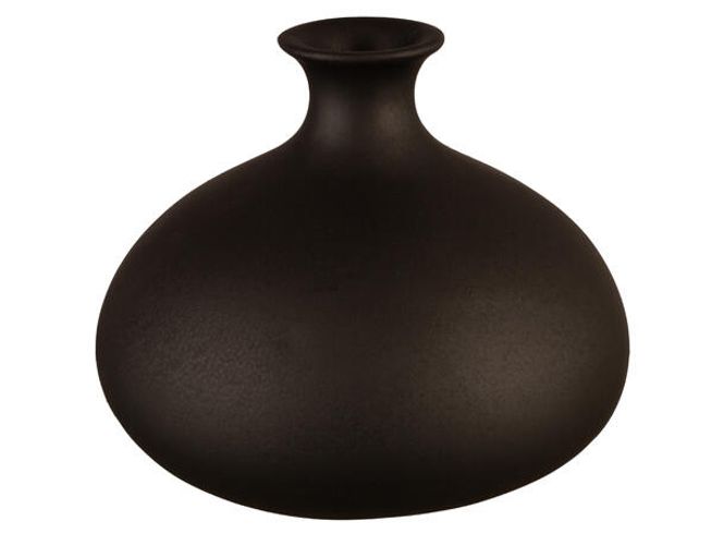 Hovedbilde Vase rund polyresin sort, 18,5x14,7cm