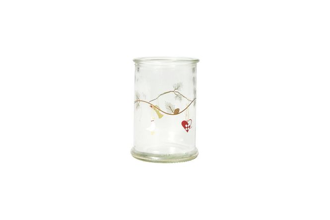 Hovedbilde Lysglass med julemotiv, 6x10 cm