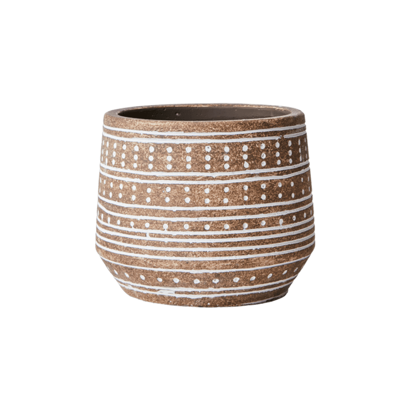 Camille krukke S, Beige/hvit 