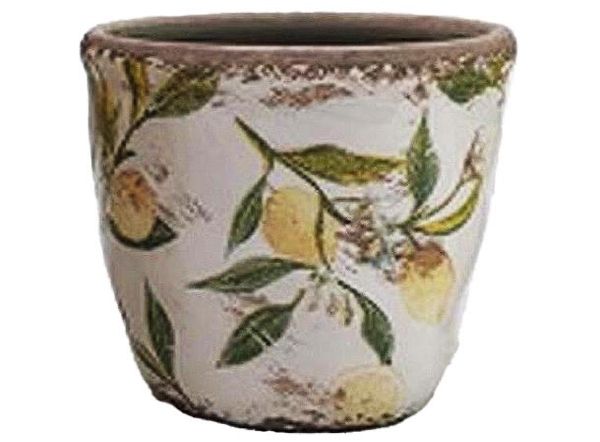 Hovedbilde Blomsterpotte m/sitron keramikk 11x10cm