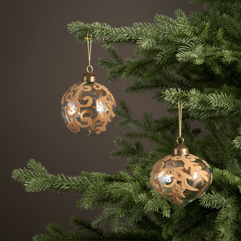 Juletrekule Dekor, Ø:8 cm, ass