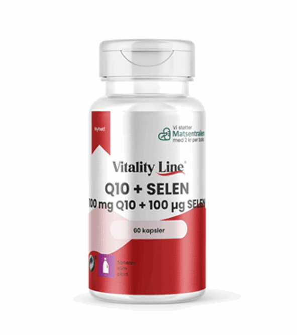 Hovedbilde Vitality line Q10 + selen 60 kapsler