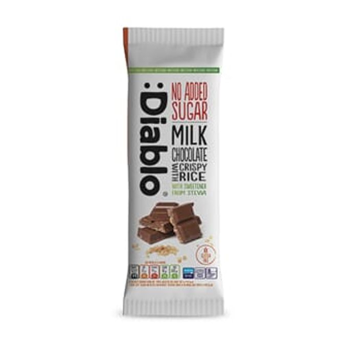 Hovedbilde Diablo milk chocolate with crispy rice 75 g