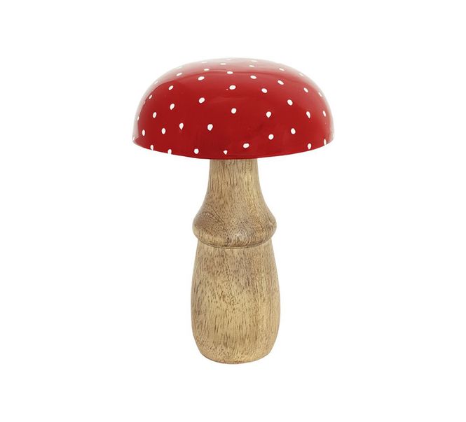 Hovedbilde Antikk sopp av tre, liten, F-design