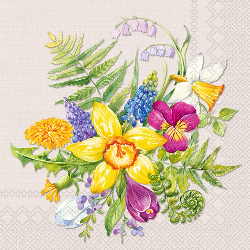 Servietter, Flower Love Linen Kaffe