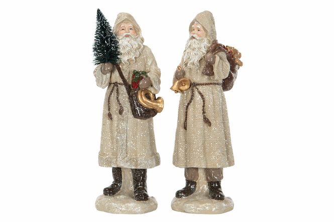 Hovedbilde Nisse, jute og glitter, 10,5 x 9,5 x 34 cm, ass
