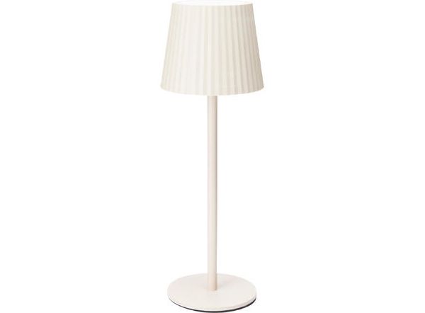 Hovedbilde Lampe kremfarget, LED varmhvit , oppladbar