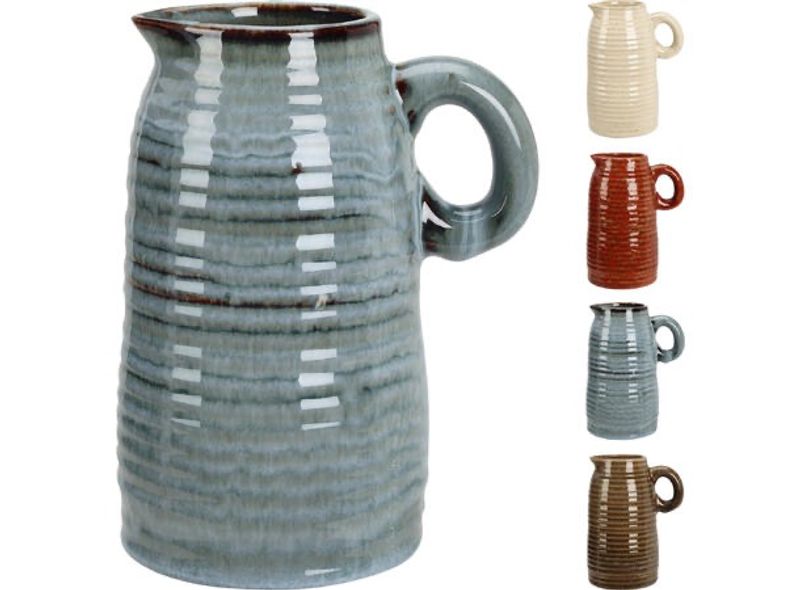 Vase mugge keramikk 12,5x9,5x17cm assort
