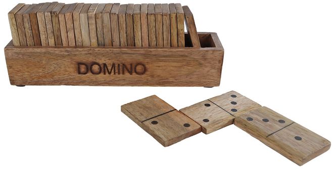 Hovedbilde Spill Domino naturfarget mango 21x5x7cm